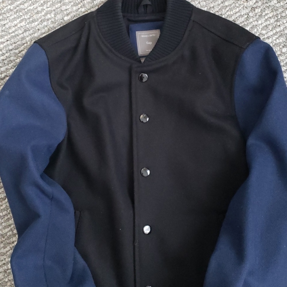 Wool varsity baseball jacket